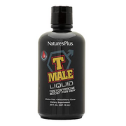 NaturesPlus T Male Liquid - 30 fl oz - Mixed Berry Flavor - Promotes Muscle Gain & Stamina - Vegetarian, Gluten Free - 30 Servings