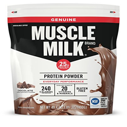 Muscle Milk Genuine Protein Powder, Chocolate, 25g Protein, 3.09 Pound