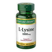Nature's Bounty L-Lysine, 1000mg, 120 Tablets (2 x 60 Count Bottles)