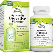 Terry Naturally Ayurvedic Digestive Formula - 60 Capsules - Promotes Bowel Regularity, Gut Microflora & Nutrient Absorption - Non-GMO, Vegan, Gluten Free - 30 Servings
