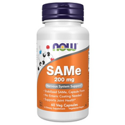 NOW Supplements, SAMe (S-Adenosyl-L-Methionine)200 mg, Nervous System Support*, 60 Veg Capsules