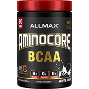 ALLMAX Nutrition AMINOCORE BCAA Powder, 8.18 Grams of Amino Acids, Intra and Post Workout Recovery Drink, Gluten Free, White Grape, 315 g