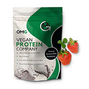 OMG Labs Vegan Protein Powder – World’s First Moringa Protein – Organic Plant-Based Protein - Keto Friendly - Made from Pea, Rice and Moringa. Muscle Building Supplement (strawberry, 1000g)