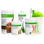 HERBALIFE Formula 1 Healthy Nutritional Shake Mix (Dutch Chocolate) / Active Fiber Complex/Herbal Aloe Concentrate Pint/Personalized Protein Powder/Shaker Cup/Spoon