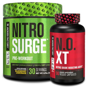 Jacked Factory Nitrosurge Pre-Workout in Blueberry Lemonade & N.O. XT Nitric Oxide Booster for Men & Women