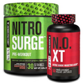Jacked Factory Nitrosurge Pre-Workout in Sour Peach Rings & N.O. XT Nitric Oxide Booster for Men & Women