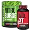 Jacked Factory Nitrosurge Pre-Workout in Strawberry Margarita & N.O. XT Nitric Oxide Booster for Men & Women