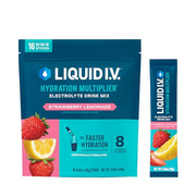 Liquid I.V.® Hydration Multiplier® - Strawberry Lemonade - Hydration Powder Packets | Electrolyte Powder Drink Mix | Convenient Single-Serving Sticks | Non-GMO | 1 Pack (16 Servings)