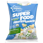 Awsum Organics SUPERFOOD Protein Puffs Veggie Snacks | Healthy Protein Snacks for Adults and Kids | Plant Based Protein Snacks | Organic, Kosher, Non GMO, Gluten | Sour cream and Onion 4 bags