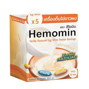 HEMOMIN Vanilla Flavor Egg White Powder Beverage 200g (10 Sachets x 20g)