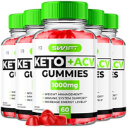 (5 Pack) Swift Keto ACV Gummies Advanced 1000 MG, Swift Keto ACV Gummies, Swift Keto + ACV Apple Cider Vinegar Supplement, Swift Keto+ACV Gummies Supplement Vitamin B12 B6 Beet Root (300 Gummies)