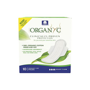 Organyc 100% Organic Cotton Panty Liners 24 Count and Pads Heavy Flow 10 Count