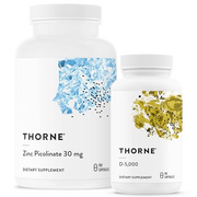 THORNE Wellness Essentials - Zinc & Vitamin D3 Combo for Immune and Bone Support - 60 to 180 Servings