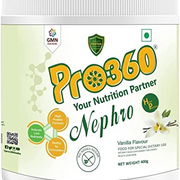 RAMA Pro360 Nephro HP - Dialysis Care Nutritional Protein Drink (Vanilla Flavour) No Added Sugar, Special Dietary Supplement for Kidney/Renal Health, 400 Gm