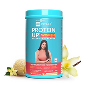 DADU ProteinUp Women with Soy, Whey Protein, Collagen, Vitamin C, E & Biotin, for Strength and Beauty (Vanilla, 400 g / 0.88 lb)