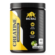 Creatine Monohydrate for Pre/Post Bodybuilding to Sustain Longer Workout, Lean Muscle Building, Muscle Repair, Recovery Supports Athletic Performance & Power (40 Serving, Green Apple, 260g)