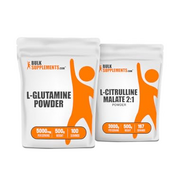 BULKSUPPLEMENTS.COM L-Glutamine 500g + Citrulline Malate 2:1 500g Bundle