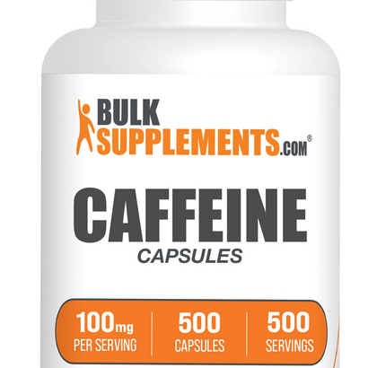 Caffeine Capsules 500 Gelatin Capsules - 100mg Serving