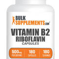 Riboflavin (Vitamin B2) Capsules 180 Capsules - 500mg Serving
