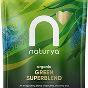 Naturya Organic Green SuperBlend, 250g, Alkalising Superfood Blend for Smoothies
