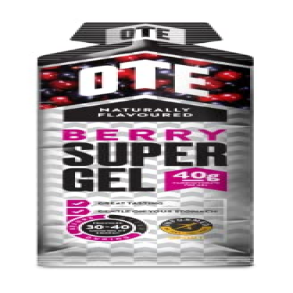 OTE Super Gel - Energy Gels for Running & Cycling - Superior Dual Source Running Gels with 40g of Carbohydrates - Glucose Gels for Swimming, Triathlons & Endurance Sports - Box of 12 (Berry)