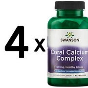 (320 g, 129,36 EUR/1Kg) 4 x (Swanson Coral Calcium Complex - 90 caps)