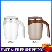 Self Stirring Coffee Mug Automatic Magnetic Travel Cup Stainless Steel with Lid