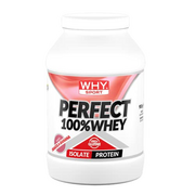 WHY SPORT PERFECT 100% WHEY - Whey Protein - Isoliertes Protein - Proteinpulver mit essentiellen Aminosäuren für Muskelmasse - Erdbeere Banane Geschmack - 900 gr