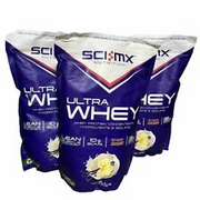 3 x Sci-MX Whey Protein Isolate Powder Ultra Whey Shake 800g Hydrolysed Vanilla