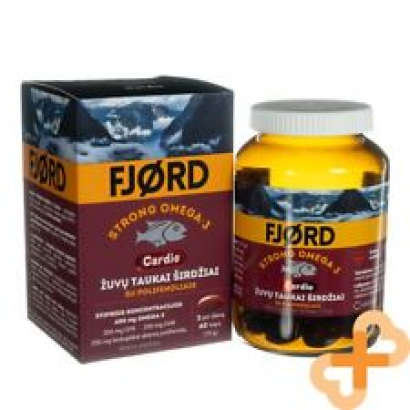 FJORD STRONG Omega-3 Cardio 60 Capsules Heart Health Fish Oil Supplement