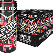 SCI-MX - X-PLODE Pre-Workout - 330Ml X 12 - Ginger + Mango Flavour - 200Mg Natur