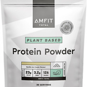 Amazon Brand - Amfit Nutrition Plant Based Protein Powder, Vanilla Ice Cream, 90