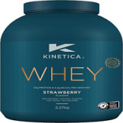 Kinetica Strawberry Whey Protein Powder | 2.27Kg | 23G Protein per Serving | 75