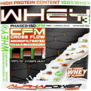ALPHAPOWER FOOD® CFM 100% Whey Protein 3-Complex 1k Bags