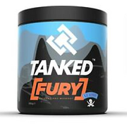 Tanked Fury Pre Workout Powerful Muscle Pump Powder - 40 Servings Blue Raspberry