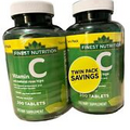 2- Finest Nutrition Vitamin C with Rose Hips 200 Tablets Twin Pack. Ex: 01/2025