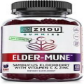 Zhou Nutrition Elder-Mune Sambucus Elderberry Gummies with Zinc and Vitamin...