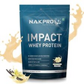 NAKPRO Impact Whey Protein , 4.95g BCAA and 10.35g EAA Vanilla - 1Kg
