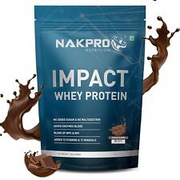NAKPRO Impact Whey Protein , 4.95g BCAA and 10.35g EAA Chocolate - 1Kg