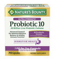 Nature's Bounty Ultra Strength Probiotic 10 New In Box 70 Capsules