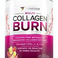 Multi Collagen Burn: Multi-Type Hydrolyzed Collagen Protein Peptides with Hya...