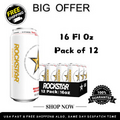 Rockstar Throwback Edition O.G. Sugar-Free Energy Drink - 16 Fl Oz (12-Pack)