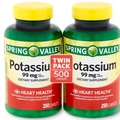 Spring Valley 99 mg Potassium Gluconate Dietary Supplement 500 Caplets Heart Aid
