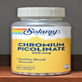 Solaray Chromium Picolinate 200 mcg 200 Tablets Healthy Blood Glucose 200mcg
