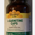 *Country Life L-Carnitine Caps 500 mg - 60 Capsules # 0753
