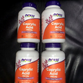 Lot Of 4 Now Foods Caprylic Acid 600 mg 100 Softgels GMP