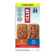 Clif Bar Variety Pack, Crunchy Peanut Butter and Chocolate Chip, 2.40 oz per bar, 26 Count