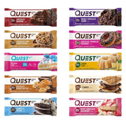 Quest Nutrition Protein Bars, Assorted 10 Flavor Variety Pack - High Protein, Low Carb, Gluten Free, Keto Friendly - 2.12 Oz Bars - 10 Count