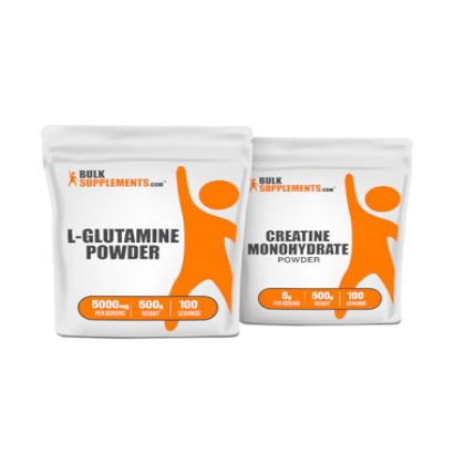 BulkSupplements L-Glutamine 500g + Creatine 500g Bundle