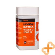 LIVOL EXTRA Vitamin D 2000IU Blackcurrant Flavor Supplement 120 Tablets Immunity